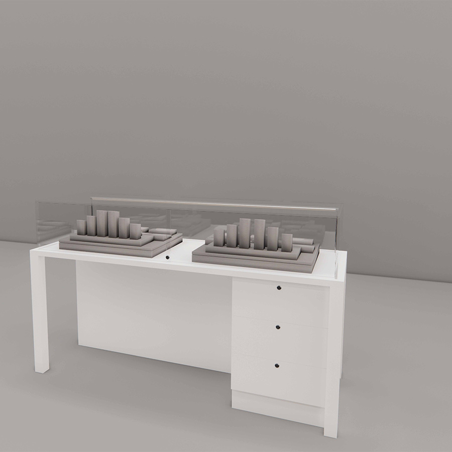5' Sit-Down Showcase, back angle