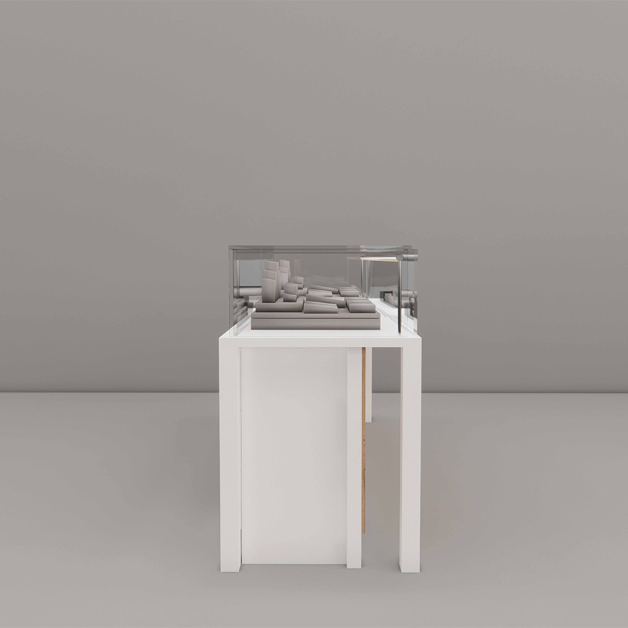 5' Sit-Down Showcase with Sevilla Front Panel, side 2