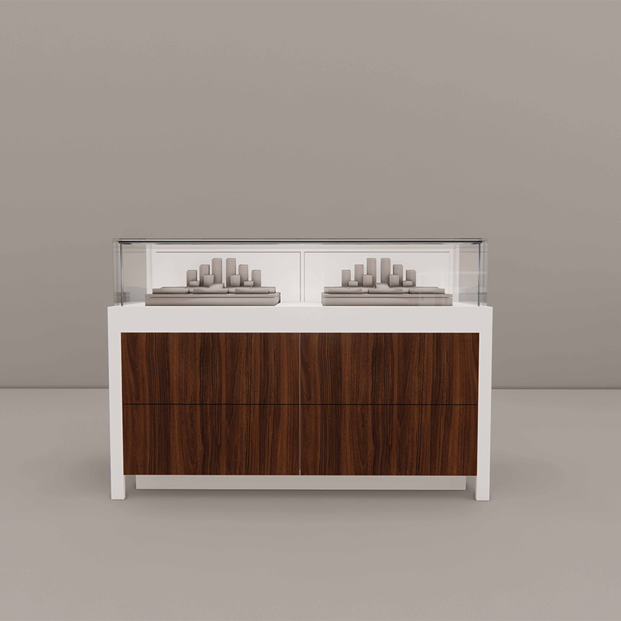 5 foot Stand-Up Showcase with Noce Front Panel