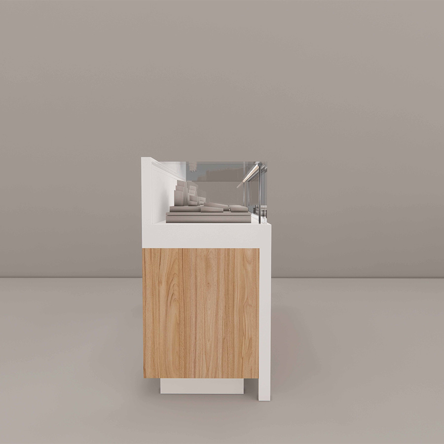 5 foot Stand-Up Showcase with Sevilla Front Panel, side 2
