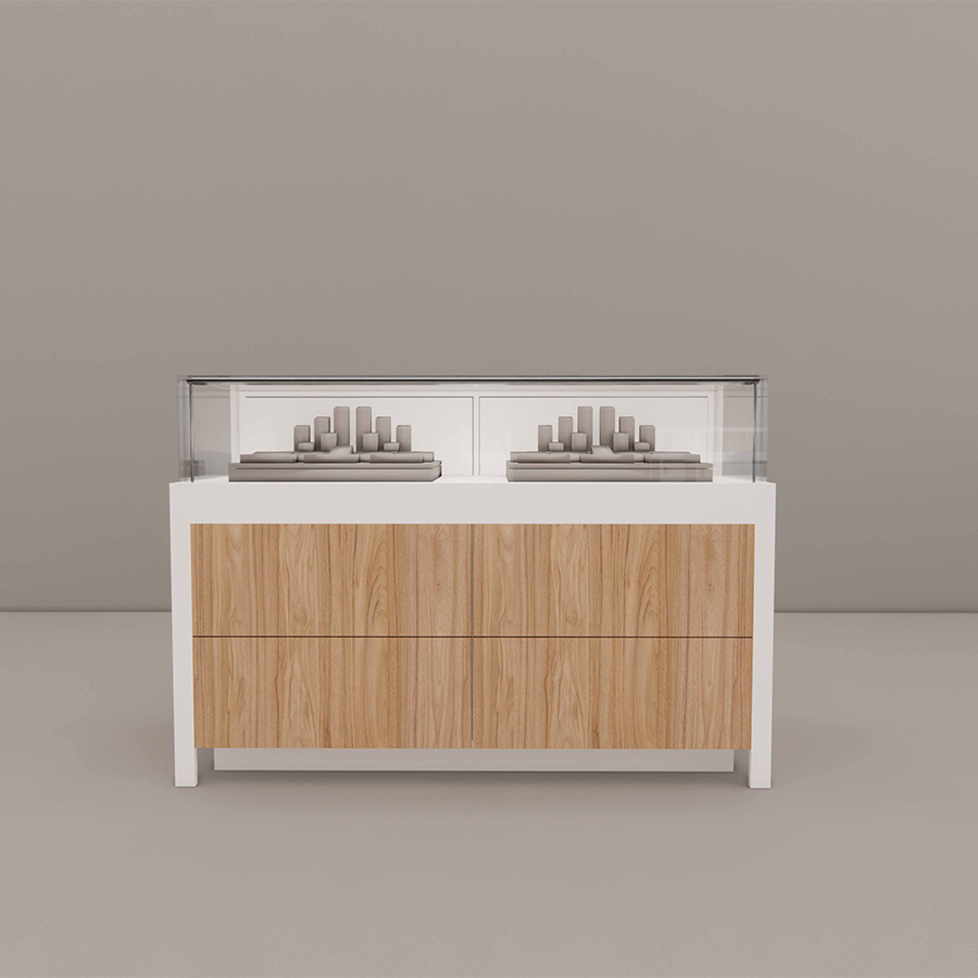5 foot Stand-Up Showcase with Sevilla Front Panel