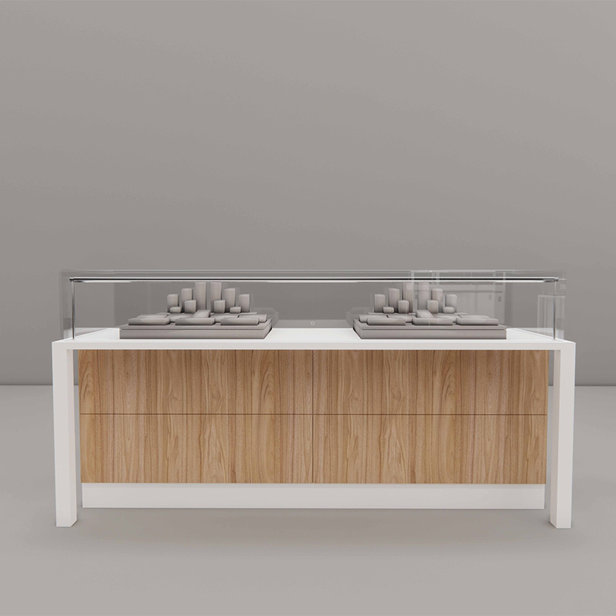 6 foot Sit-Down Showcase with Sevilla Front Panel