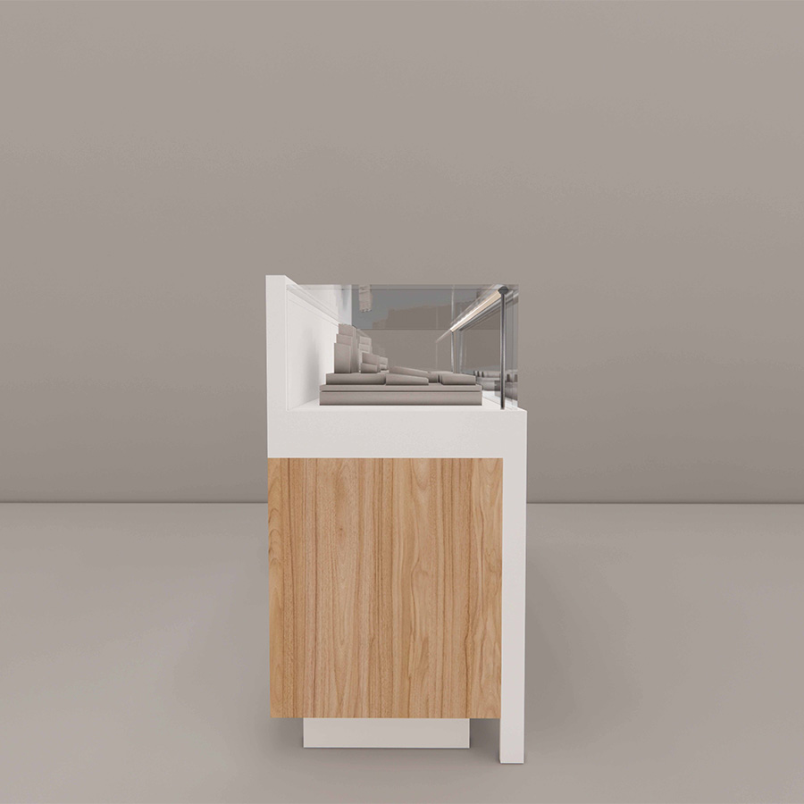 6 foot Stand-Up Showcase with Sevilla Front Panel, side 1